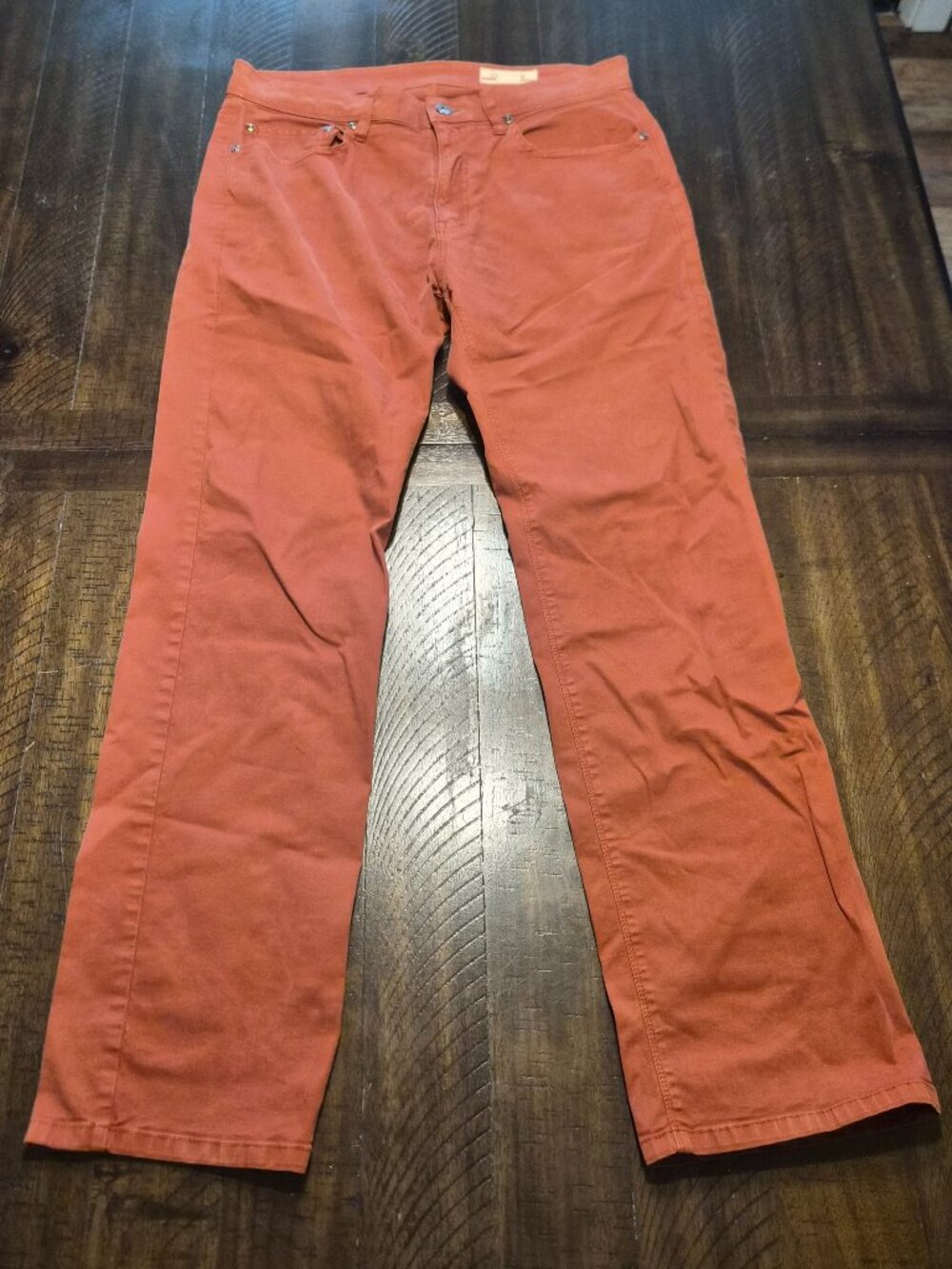 ORVIS Mens Chino Pants 1856 Stretch Twill 5-Pocket Size 33x30 Orange G879